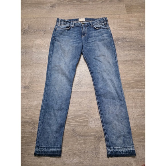 Current Denim - Current Elliott The Roller Jeans Bayberry Low Rise Relaxed Straight Leg 28